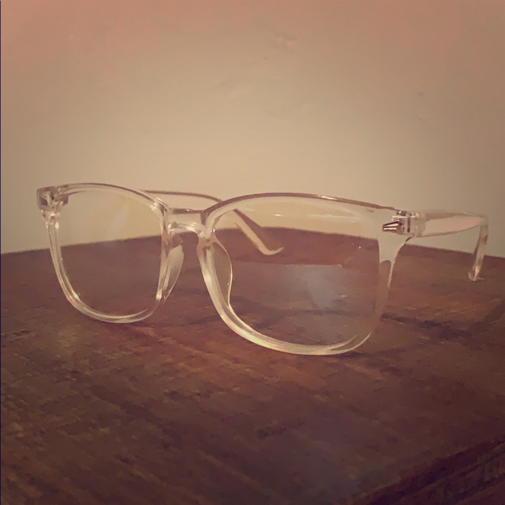 unisex clear framed non prescription glasses